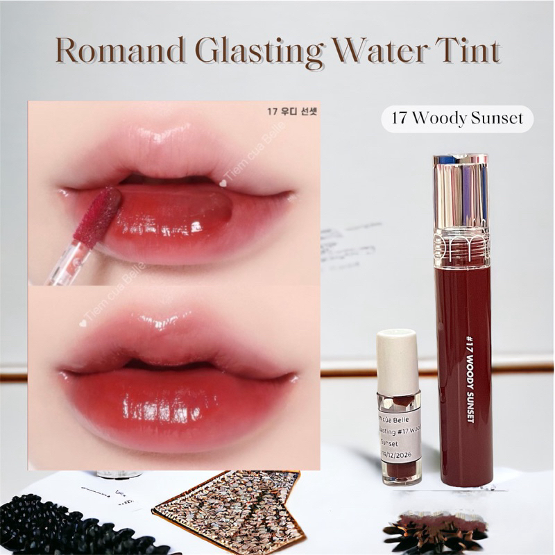 [son ChiẾt][17 Woody Sunset] Son Tint Nước Siêu Lì Lâu Trôi Romand