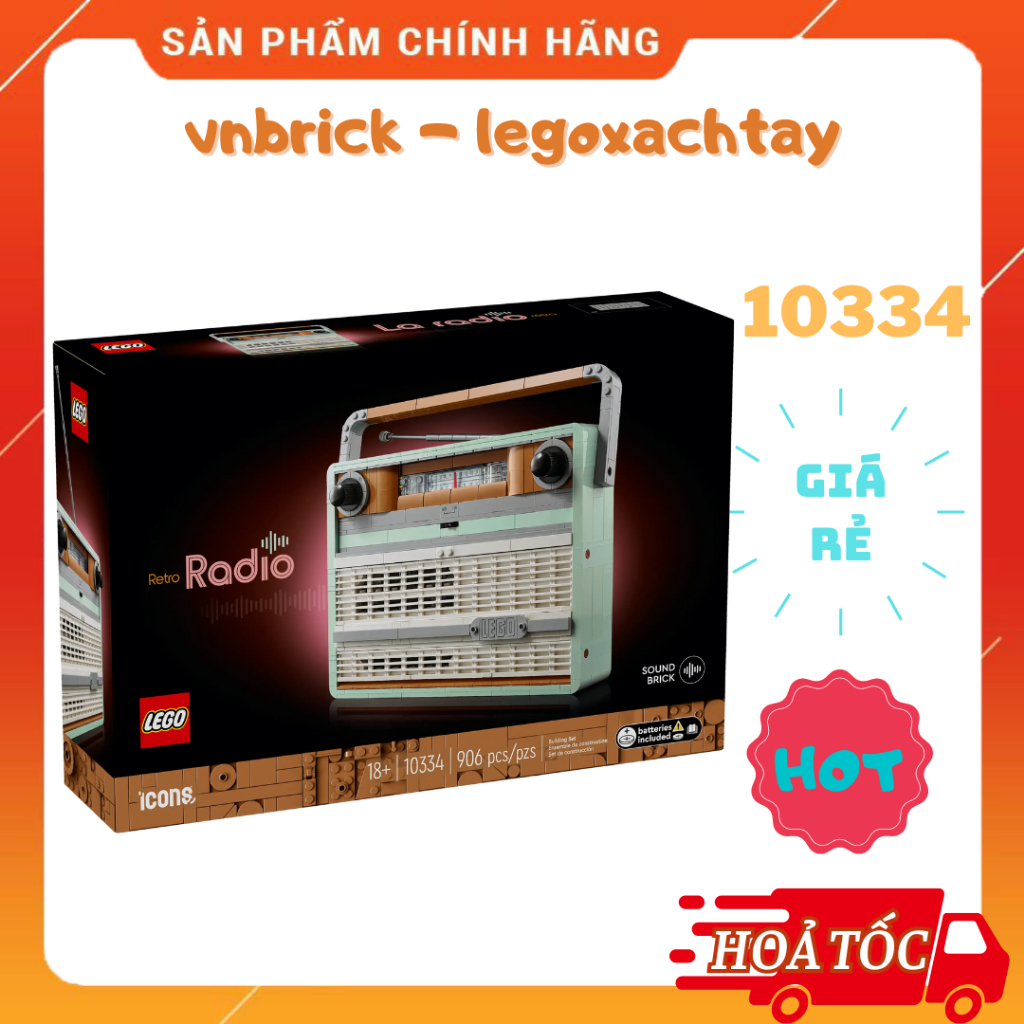 LEGO Icons 10334 Retro Radio Đài phát thanh cổ điển Chính Hãng | Shopee ...
