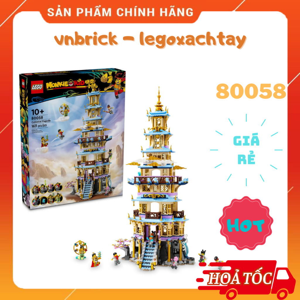LEGO Monkie Kid 80058 Celestial Pagoda Thiên Giới Chính Hãng | Shopee ...