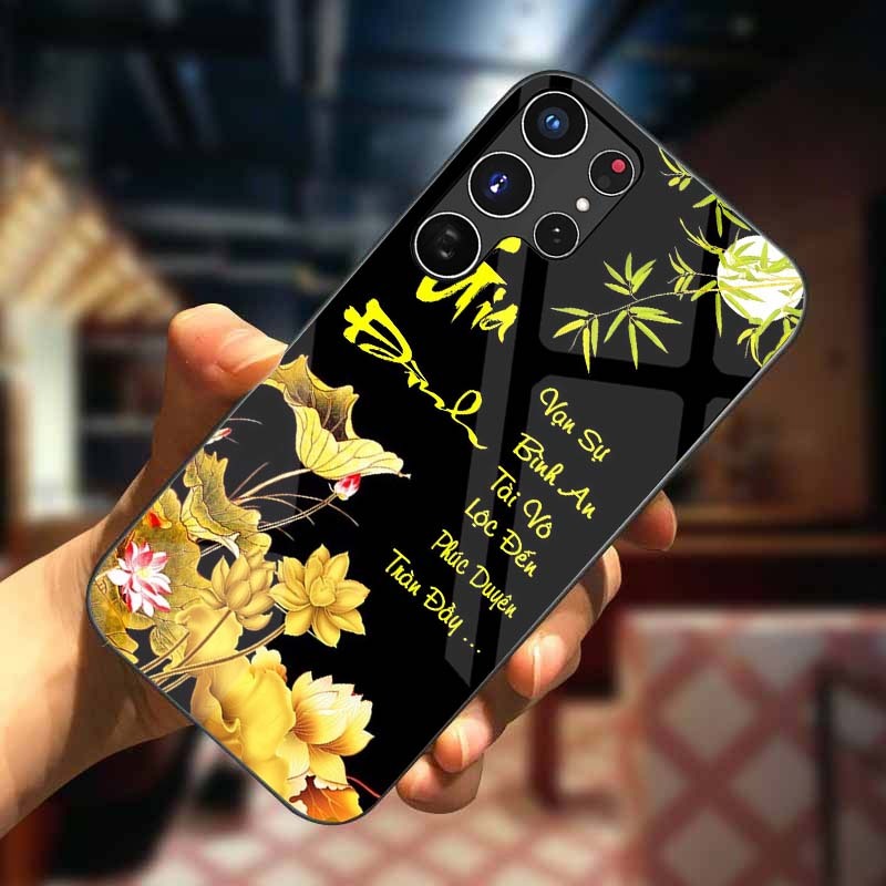 Ốp Lưng SAMSUNG S24, S24+, S24 ULTRA Mặt Lưng Kính Cường Lực In 3D Cao Cấp