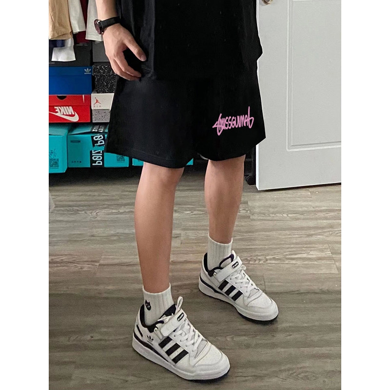 Quần Short Nam Nữ Quần Thun Ngố Họa Tiết PINK ,Quần Short Nỉ Đùi Dày Dặn Có Túi Kết Hợp Dây Rút,Quần Cộc Hè