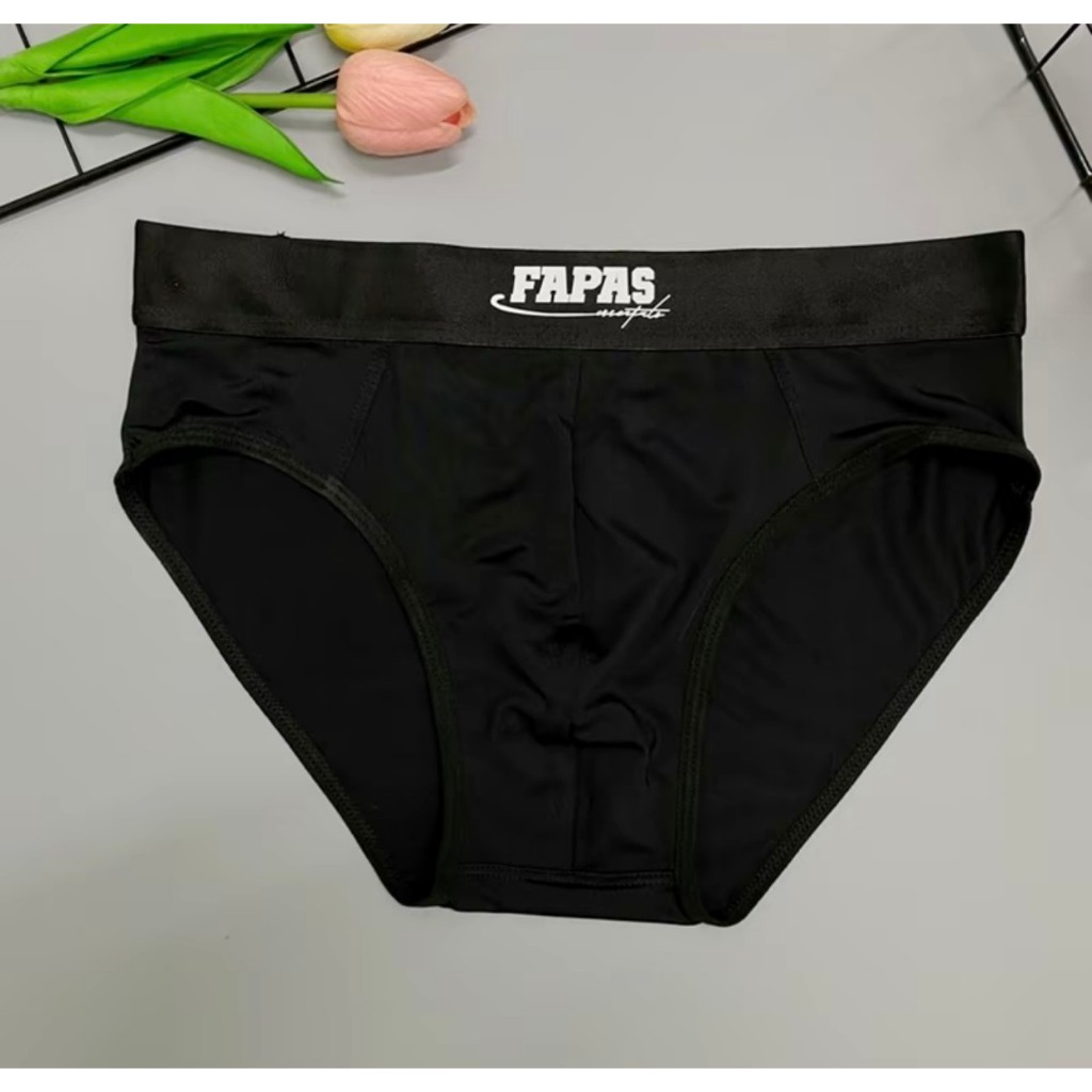 Combo quần sịp tam giác cạp đen, quần lót nam cao cấp chất thun lạnh kháng khuẩn co giãn 4 chiều