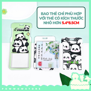 [Sẵn VN] Bao Đựng Thẻ Nhân Viên Dọc Nhựa ABS Phong Cách Nhân Vật Hoạt Hình Panda Bamboo Gấu Trúc