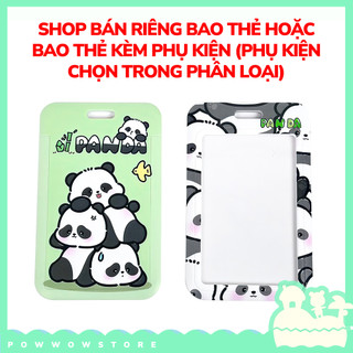 [Sẵn VN] Bao Đựng Thẻ Nhân Viên Dọc Nhựa ABS Phong Cách Nhân Vật Hoạt Hình Panda Bamboo Gấu Trúc