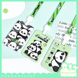 [Sẵn VN] Bao Đựng Thẻ Nhân Viên Dọc Nhựa ABS Phong Cách Nhân Vật Hoạt Hình Panda Bamboo Gấu Trúc