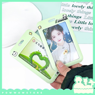 [Sẵn VN] Bao Đựng Thẻ Nhân Viên Dọc Nhựa ABS Phong Cách Nhân Vật Hoạt Hình Panda Bamboo Gấu Trúc
