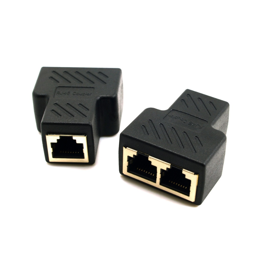 (Lưu ý lắp đặt để 2 máy đều dùng mạng)Đầu Nối Dây Mạng RJ45 chia 1 ra 2 ...