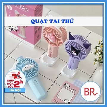 Quạt mini tai thú tích điện mẫu mới-Quạt tích điện mini nhỏ gọn bỏ túi tiện lợi,quạt làm mát mùa hè, quà tặng cute 01268
