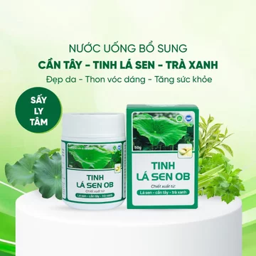Bột Cần Tây Giảm Cân Tinh Lá Sen Tươi OB Nguyên Chất Giúp Giảm Mỡ Máu, Mỡ Thừa( Lọ 50g)
