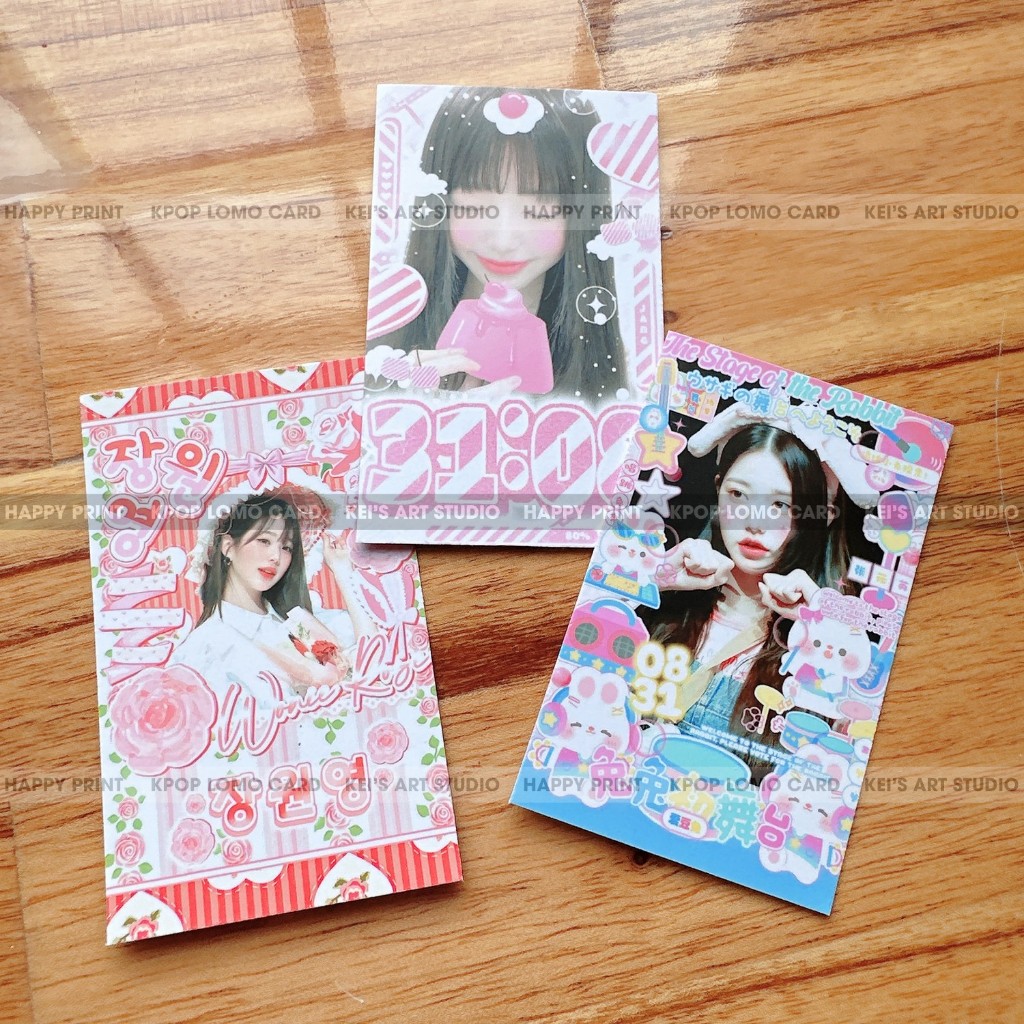 Hộp 50 cái card thiết kế Wonyoung IVE - đọc mô tả (box card des mix 50 mẫu không trùng) mặc định có df sản xuất