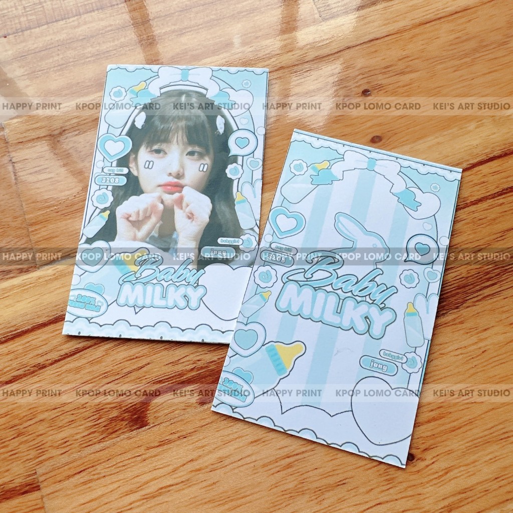 Hộp 50 cái card thiết kế Wonyoung IVE - đọc mô tả (box card des mix 50 mẫu không trùng) mặc định có df sản xuất