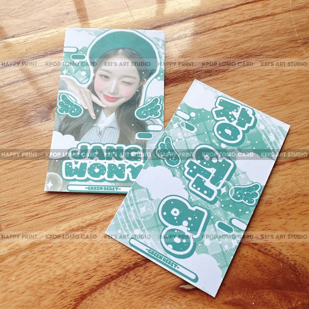 Hộp 50 cái card thiết kế Wonyoung IVE - đọc mô tả (box card des mix 50 mẫu không trùng) mặc định có df sản xuất