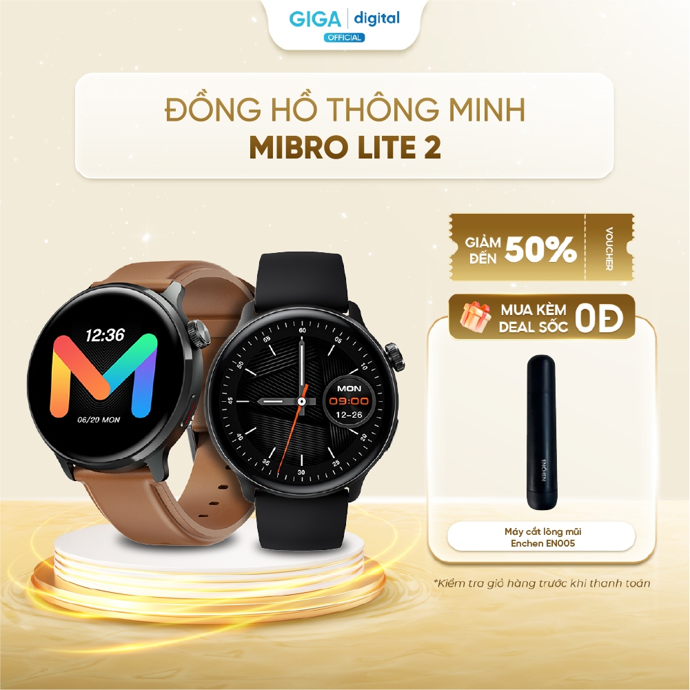 Product image Đồng Hồ Thông Minh Xiaomi Mibro Lite 2 - Dây Da Xịn, Sử Dụng Chế Độ Cơ Bản Lên Tới 60 Ngày, BH 12 Tháng