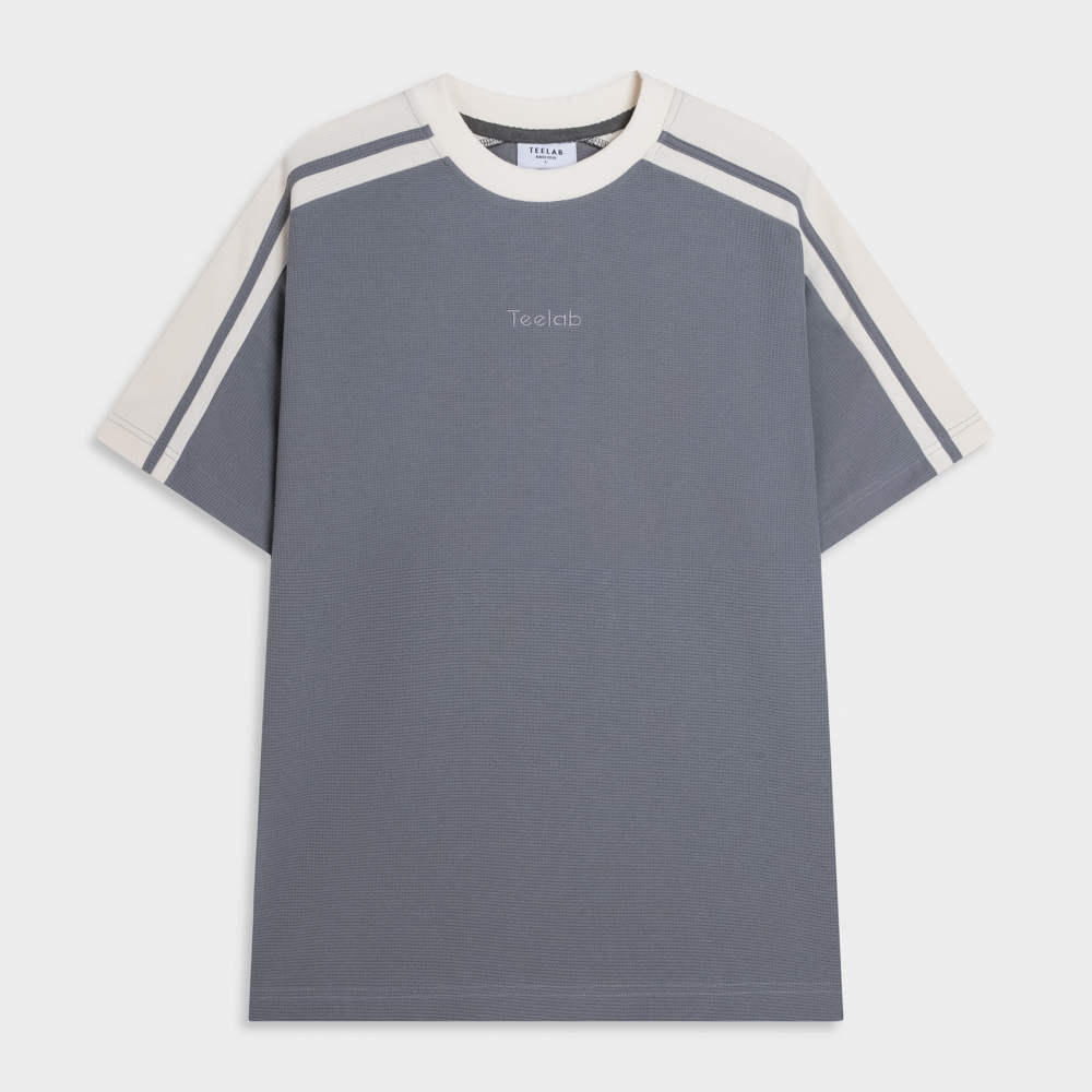Ảnh Áo Thun Teelab Sporty Side-Line Tshirt Vải Waffle Unisex Form Oversize Local Brand TS257 4