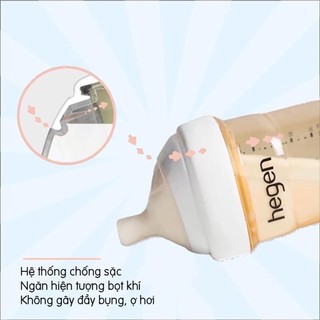 Bình sữa Hegen chính hãng 60ml 150ml 240ml 330ml fullbox, tách set đổi núm 1 2 3 Y