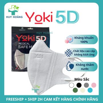 [SET 50 Cái] Khẩu trang 5D Mask Yoki 4 lớp kháng khuẩn siêu dày, khẩu trang chống nắng cao cấp