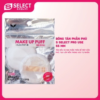 Bông Tán Phấn Phủ Pro Use 55 mm S Select Nhật Bản (2 Chiếc/Gói)