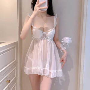 Váy Ngủ Voan Ren Xuyên Thấu Có Gọng Nâng Ngực Sexy Gợi Cảm Tặng Kèm Chip