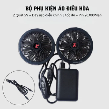 Phụ Kiện Quạt Áo Điều Hoà 5v Dùng Cho Sạc Dự Phòng - Quạt Áo Điều Hòa - Quạt Điện USB Áo Làm Mát Điều Hòa 3 Tốc Độ