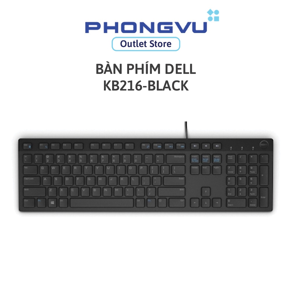 Bàn phím Dell KB216-Black - Thiết kế Multimedia - Chống tràn nước ...
