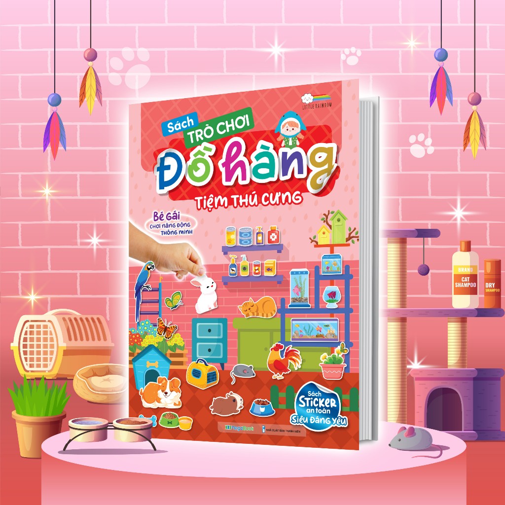 Ảnh Combo 5 cuốn Sách Trò chơi Đồ hàng cho bé gái (Hơn 1000 Stickers) - Sách tương tác cho bé 4