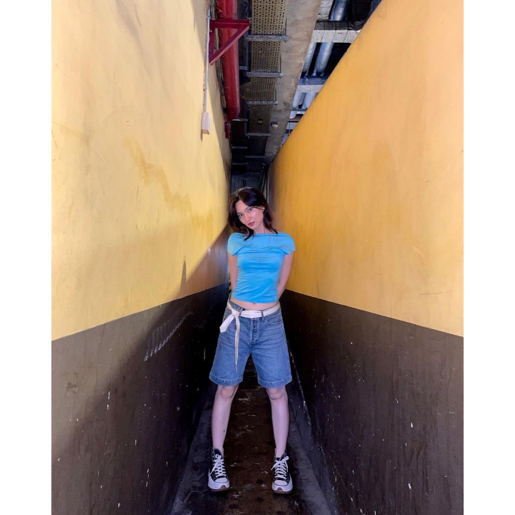 TheBlueTshirt - Quần shorts jeans có nhiều màu cho nữ - Dad Shorts - Women