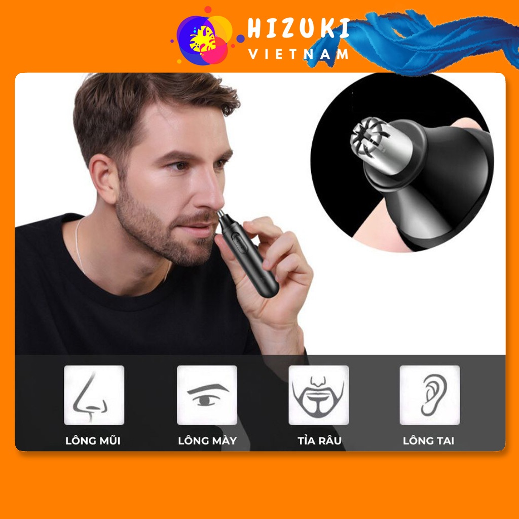 Máy tỉa lông mũi, lông mày, tỉa râu cao cấp chống nước thiết kế thông minh tiện lợi