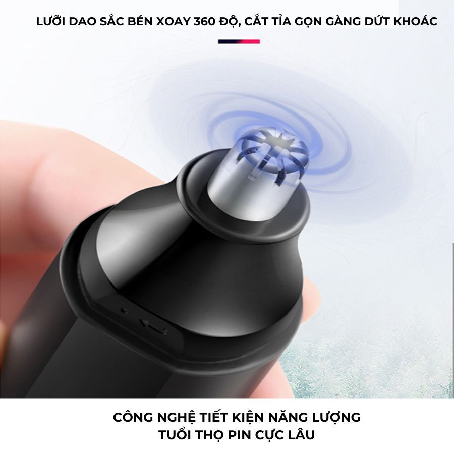 Máy tỉa lông mũi, lông mày, tỉa râu cao cấp chống nước thiết kế thông minh tiện lợi