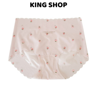Quần Lót Nữ Su Thạch Hoạ Tiết Hình Dâu Tây Không Viền, Quần Chip Mềm Thoáng Mát King Shop L-1027