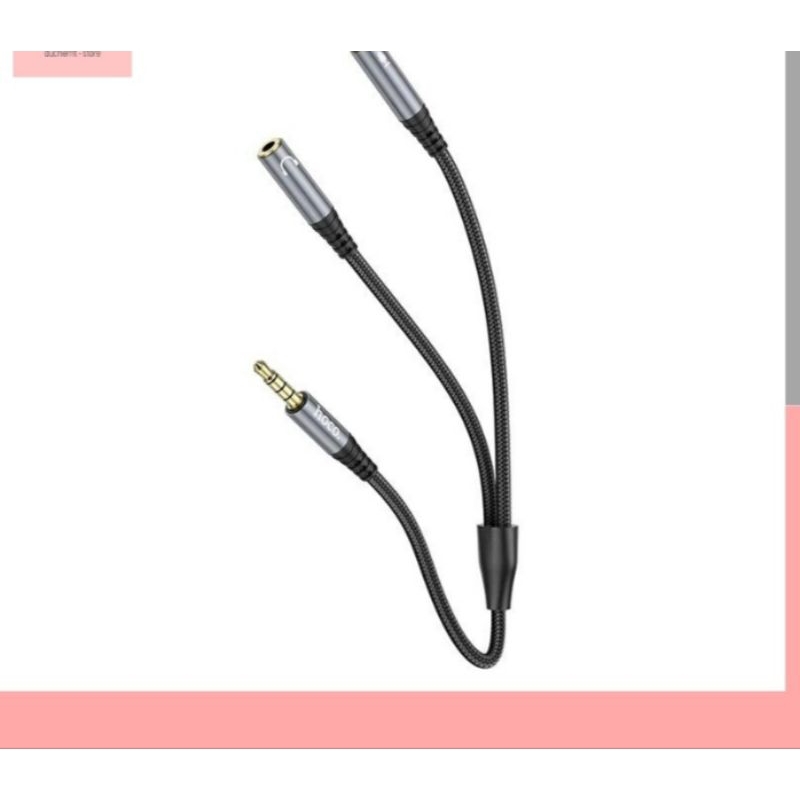 Jack chuyển đổi tín hiệu âm thanh AUX 3.5mm 1 ra 2 Hoco UPA21