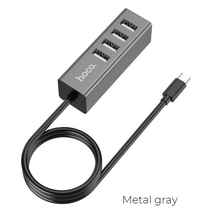 Cáp Chuyển Đổi Hoco HB1 4 Cổng USB 2.0 Kết Nối Thiết Bị Ngoại Vi: Bàn Phím, Chuột, USB, Ổ Cứng Di Động.