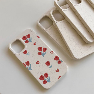 Ốp lưng iphone mềm lúa mạch Hoa trái tim đỏ 6/6splus/7/8/plus/x/xs/11/12/13/14/15/16/pro/max/plus/promax - lm2016