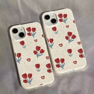 Ốp lưng iphone mềm lúa mạch Hoa trái tim đỏ 6/6splus/7/8/plus/x/xs/11/12/13/14/15/16/pro/max/plus/promax - lm2016
