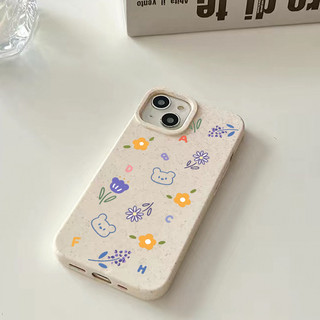 Ốp lưng iphone mềm lúa mạch Gấu hoa nhí 6/6splus/7/8/plus/x/xs/11/12/13/14/15/16/pro/max/plus/promax - lm2014