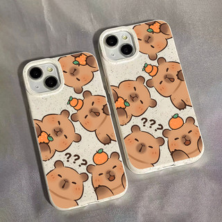 Ốp lưng iphone mềm lúa mạch Capybara đáng yêu 6/6splus/7/8/plus/x/xs/11/12/13/14/15/16/pro/max/plus/promax - lm2013