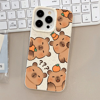 Ốp lưng iphone mềm lúa mạch Capybara đáng yêu 6/6splus/7/8/plus/x/xs/11/12/13/14/15/16/pro/max/plus/promax - lm2013