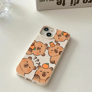Ốp lưng iphone mềm lúa mạch Capybara đáng yêu 6/6splus/7/8/plus/x/xs/11/12/13/14/15/16/pro/max/plus/promax - lm2013