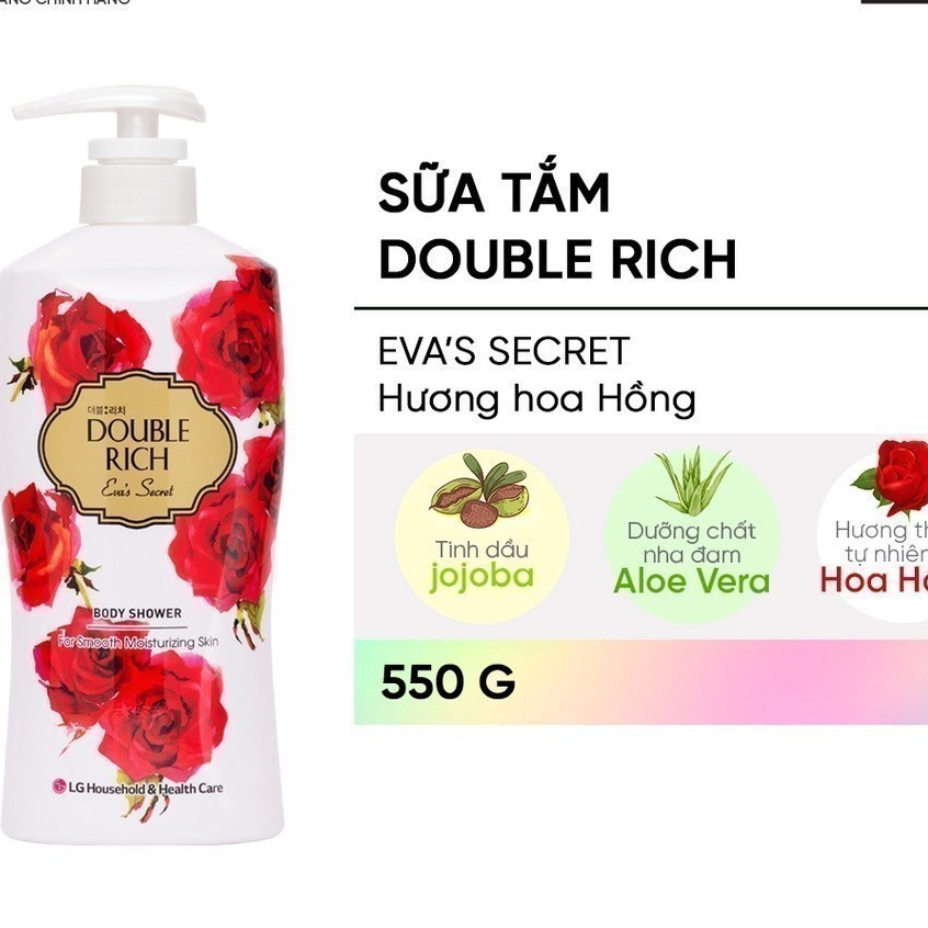 Ảnh Sữa Tắm Hương Hoa Hồng Double Rich Eva'S Secret Body Shower 550G 1