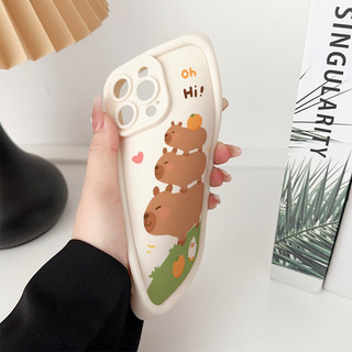 Ốp lưng iphone viền cao chống sốc Capybara cute dành cho ip 6/7/8/plus/x/xr/xs/11/12/13/14/15/pro max - dc2018