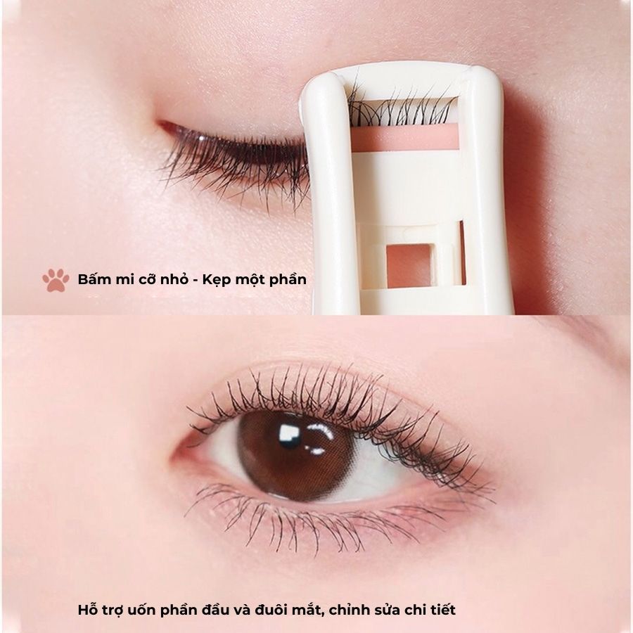 Kẹp uốn mi 3D hình móng vuốt mèo siêu dễ thương