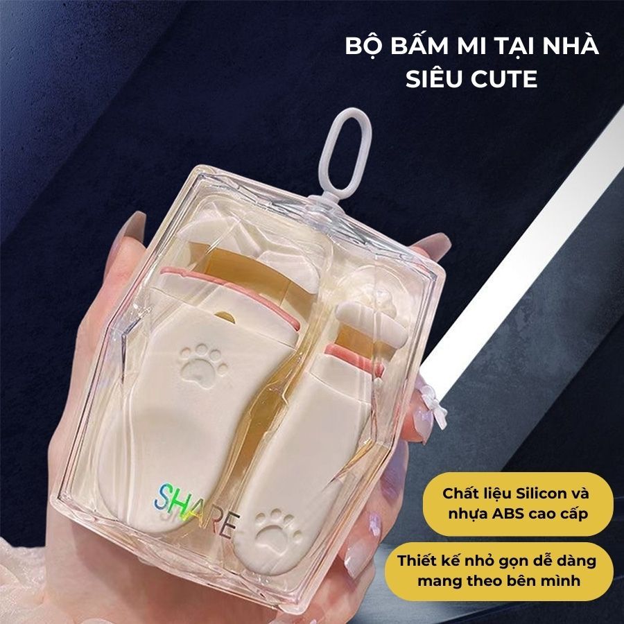 Kẹp uốn mi 3D hình móng vuốt mèo siêu dễ thương