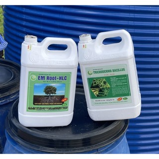 Combo 2 can 5L trichoderma và em root phòng héo xanh, thối rễ, kích rễ, dưỡng rễ, bén rễ nhanh