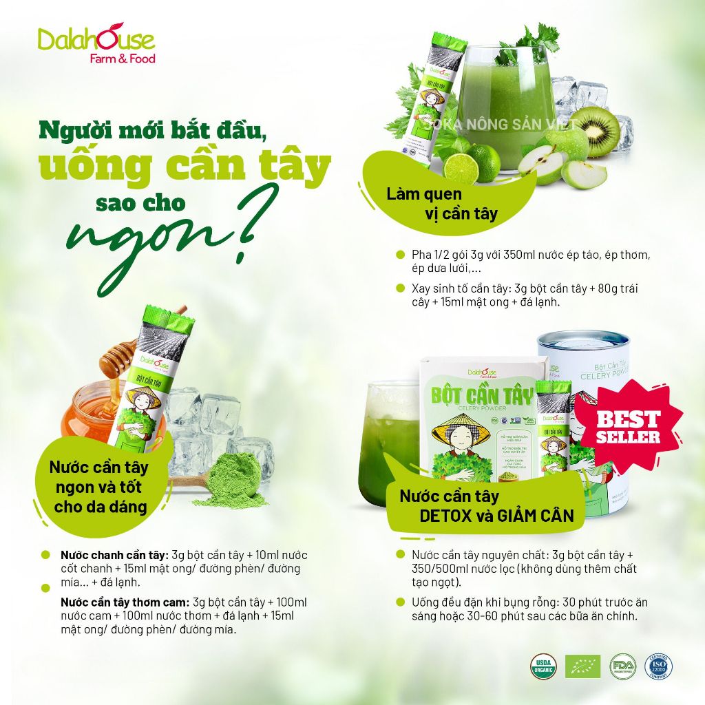 Ảnh Bột cần tây sấy lạnh Dalahouse nguyên chất công nghệ đạt tiêu chuẩn Châu Âu 2