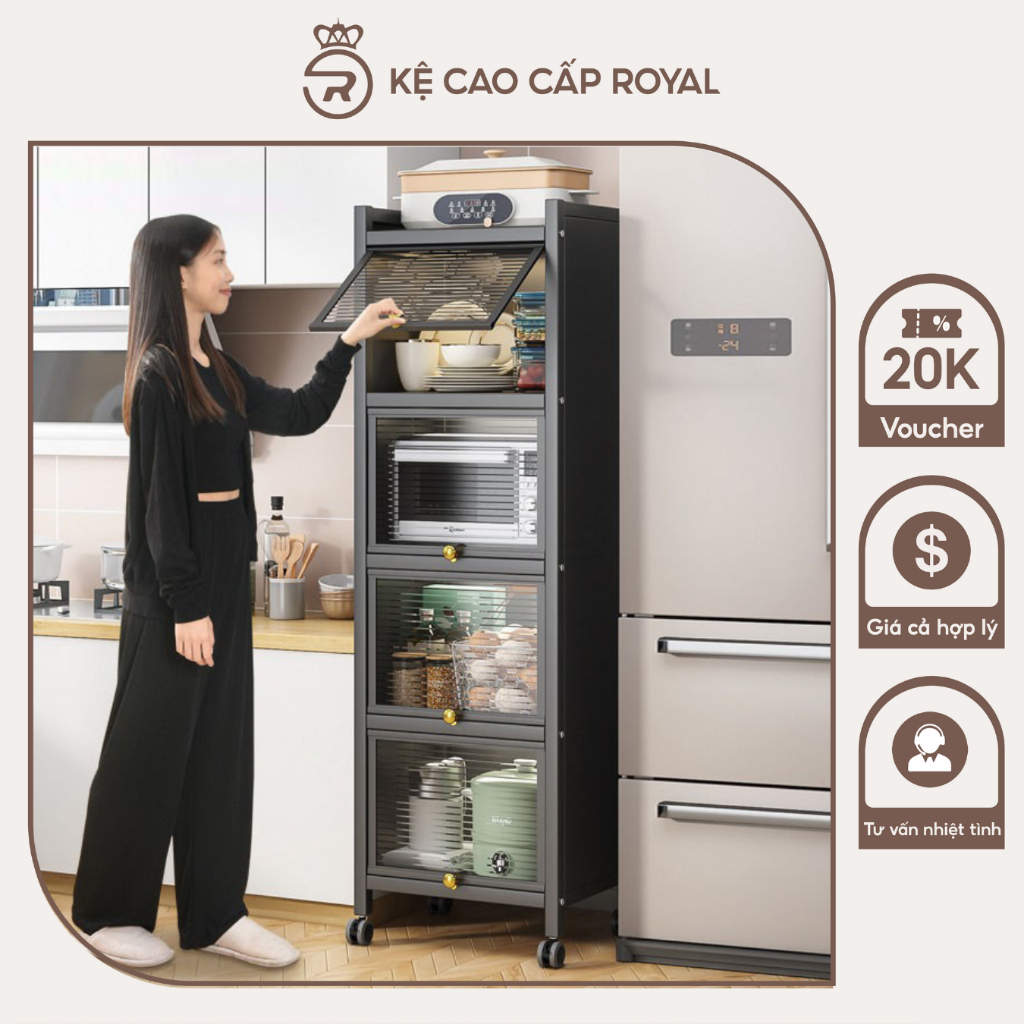 Kệ tủ đa năng, kệ góc hẹp khe tủ lạnh chất liệu thép sơn tĩnh điện cao ...