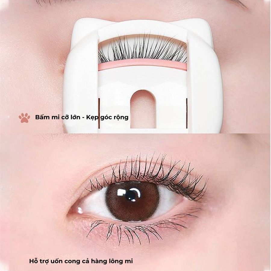 Kẹp uốn mi 3D hình móng vuốt mèo siêu dễ thương