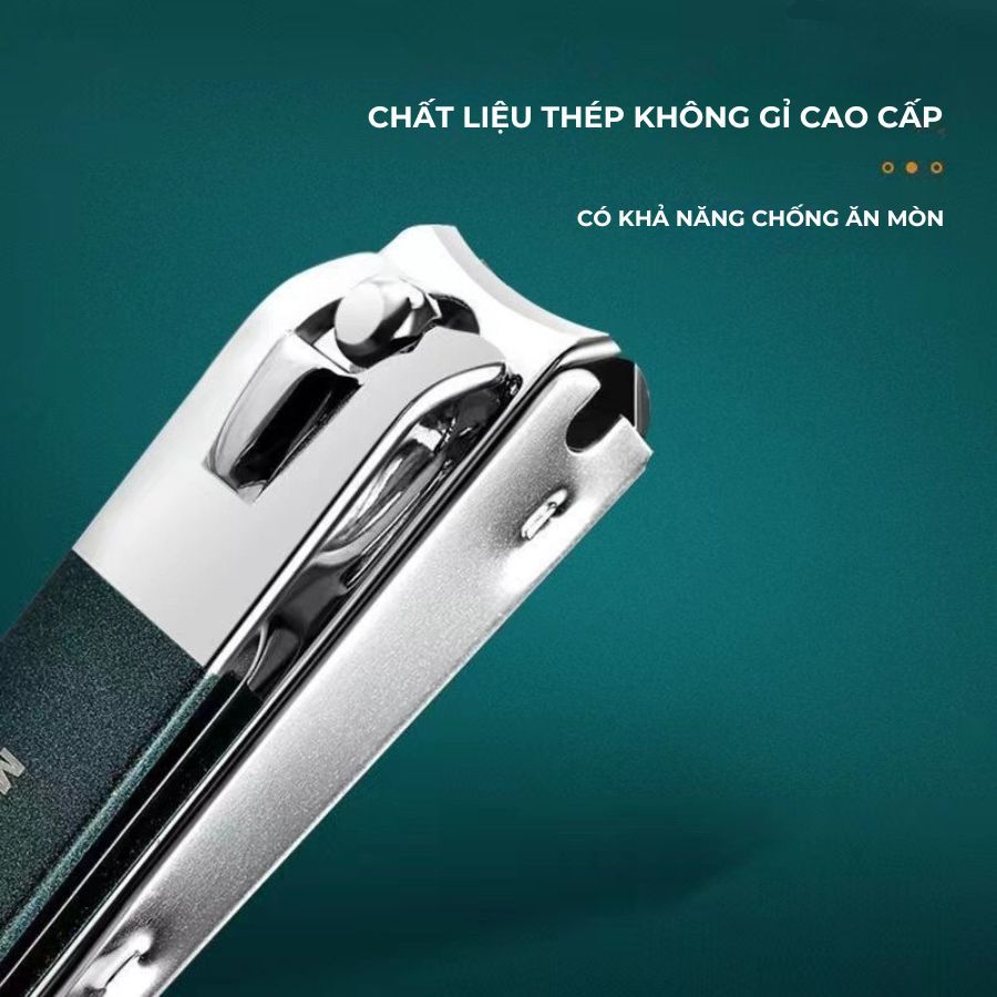 Bộ 4 Bấm móng tay inox, Hộp dụng dụng cụ cắt móng tay siêu bén bằng thép không rỉ siêu bền