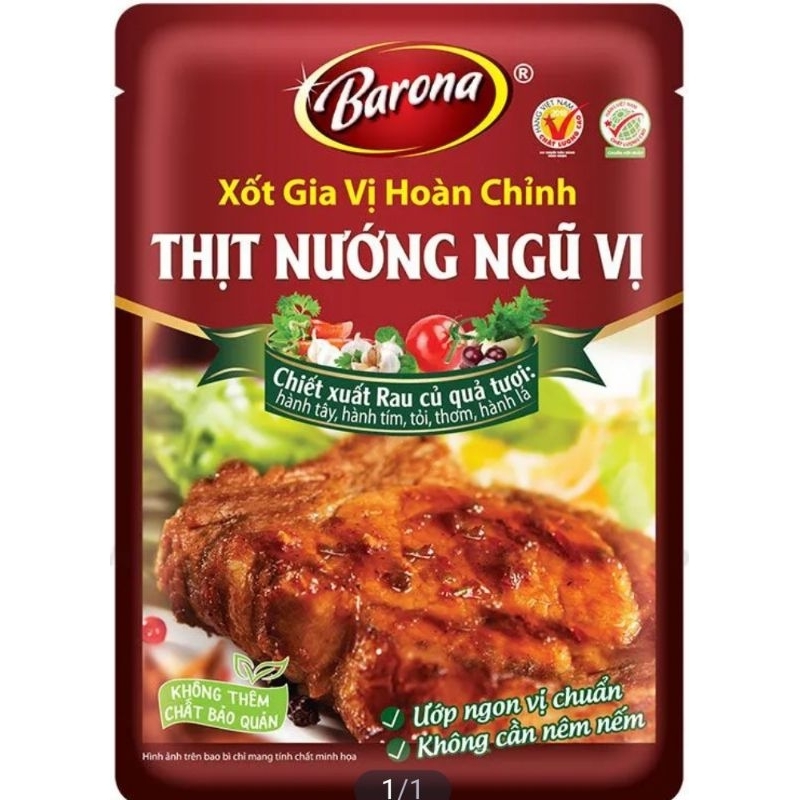 Xốt thịt nướng ngũ vị Barona gói 80g