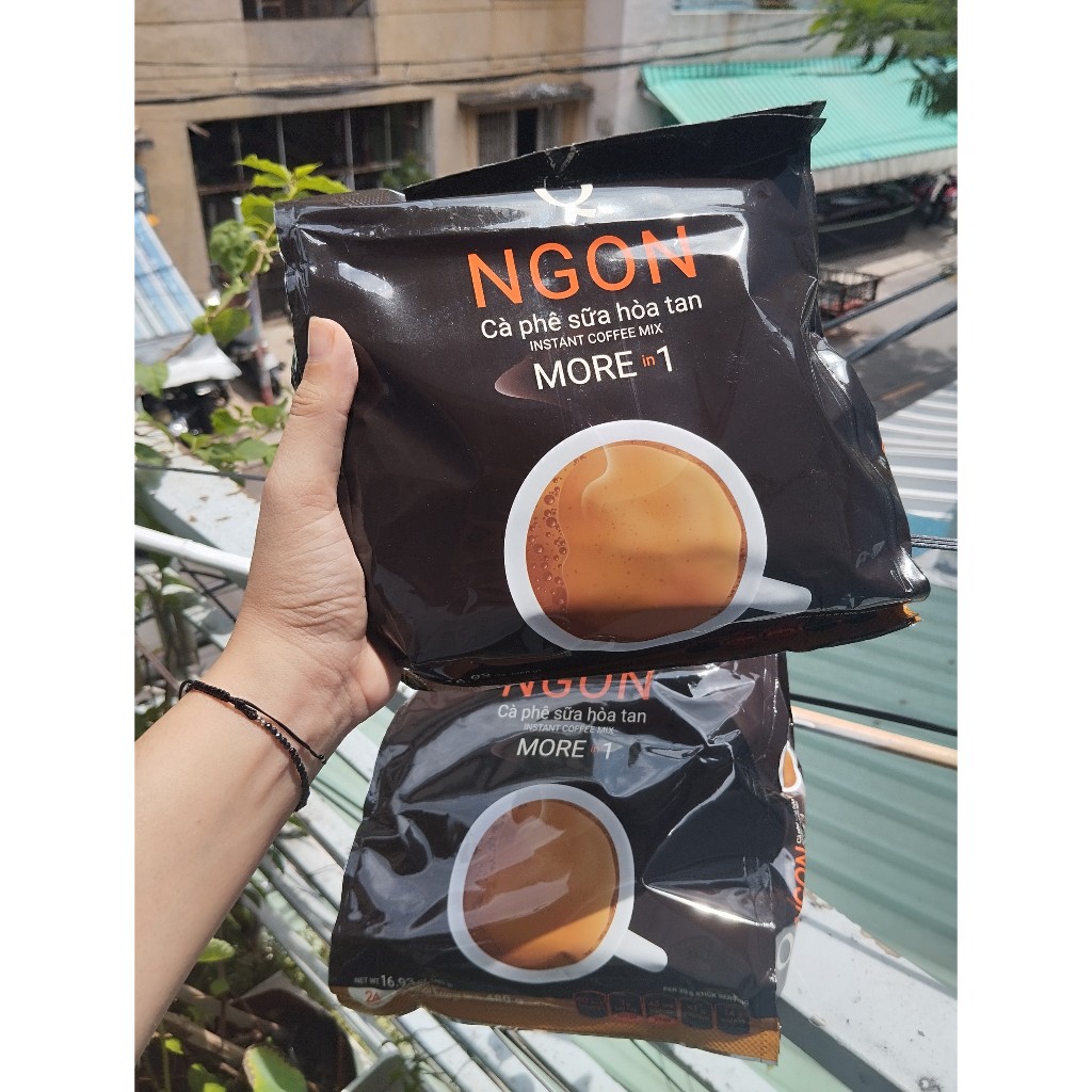 Cà Phê Hòa Tan NGON Trần Quang 3in1 Ngon 24 sticks. Thơm ngon , đậm vị , gu cà phê sữa truyền thống