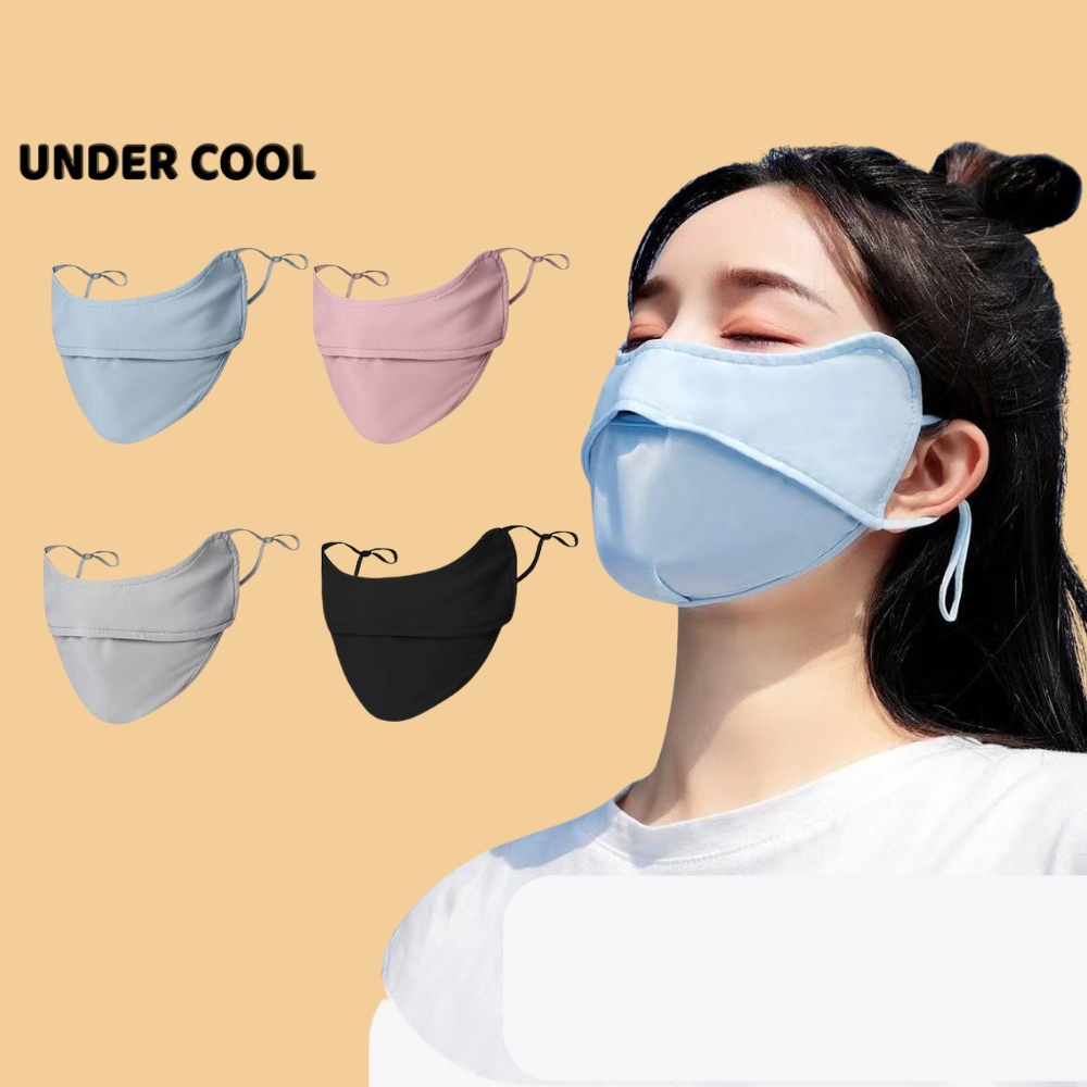 Khẩu Trang Chống Tia UV UNDERCOOL 5D UPF 50+ Unisex Nhiều Màu chống nắng Chính Hãng chất lụa băng mềm mịn mát KT03