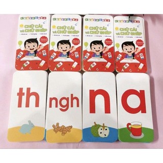 Bộ thẻ chữ cái và chữ ghép (29 chữ, 11 chữ ghép, 5 dấu)